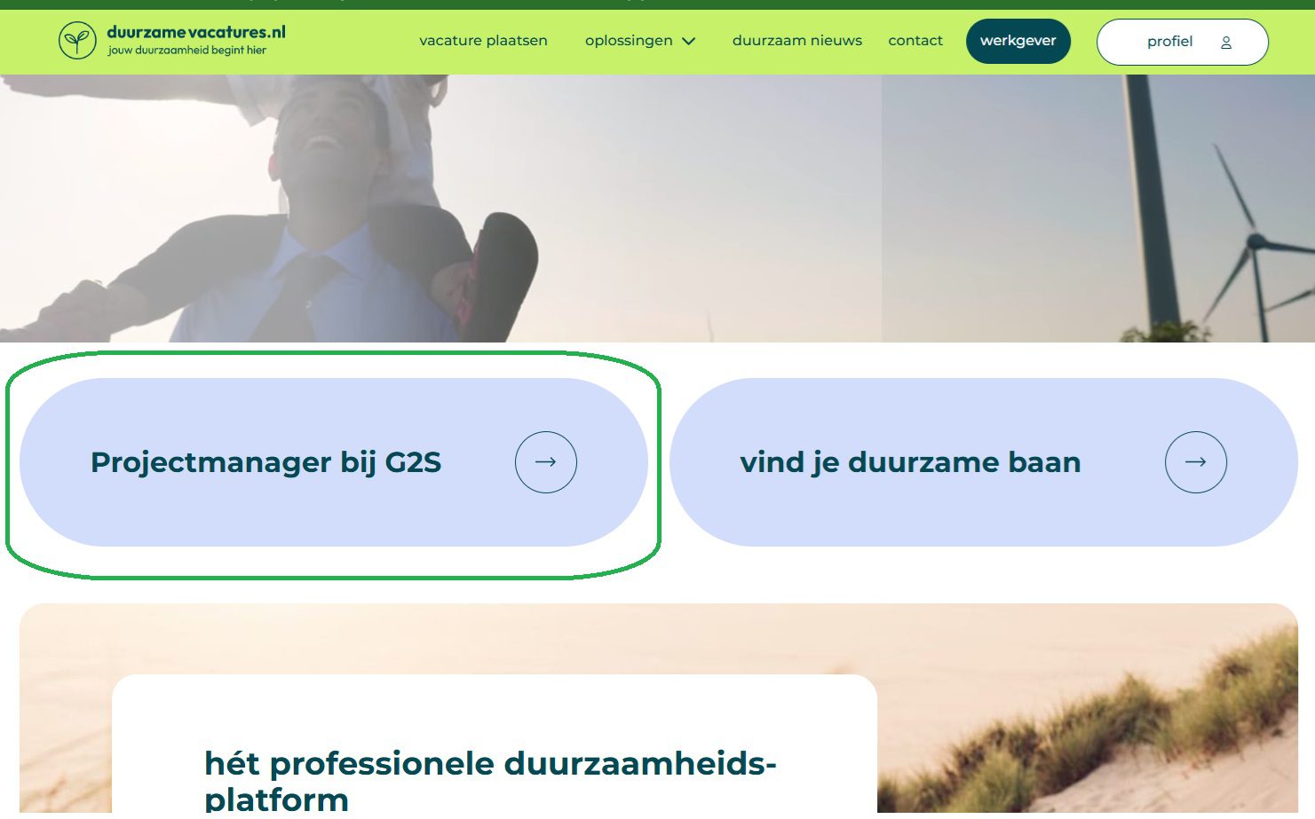 spotlight advertentie duurzame vacature