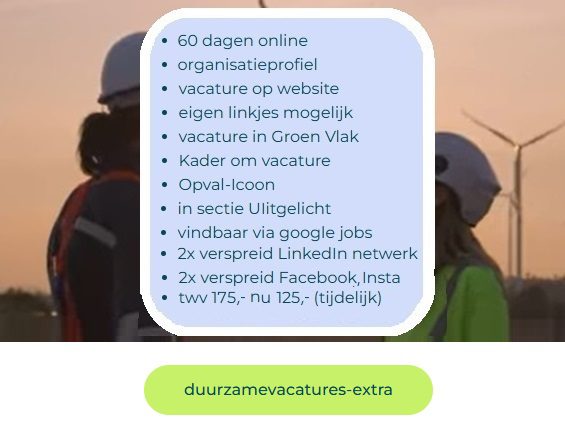 duurzamevacatures extra - met knop